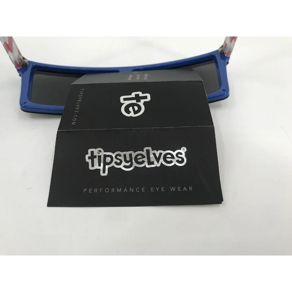 Tipsy Elves Sunglasses Star Spangled With Case Red White Blue Stars‎ Stripes USA